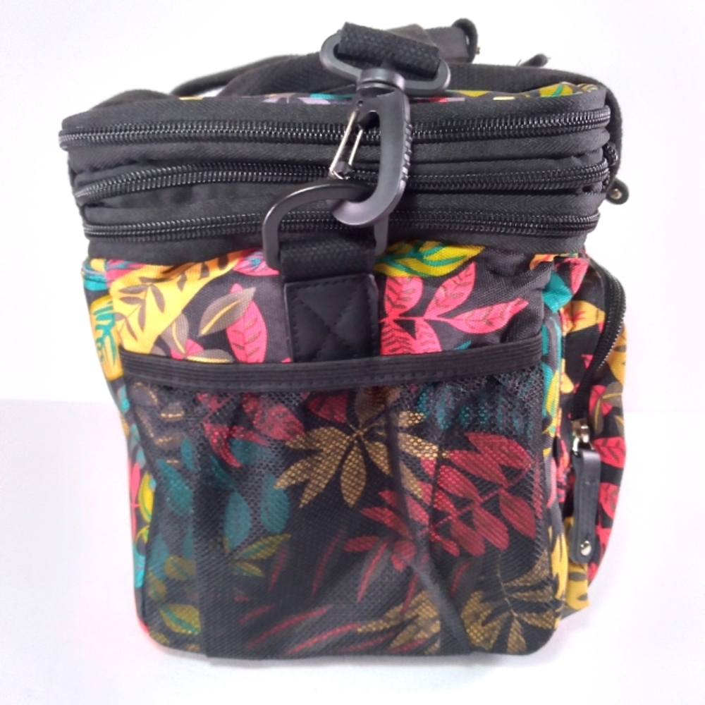 Mov Compra Expandable Lunch Bag Colorful Tropical Botanical Travel Beach Pool - Picture 6 of 9